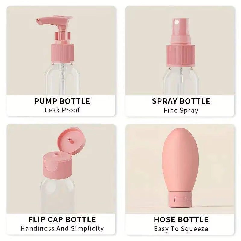 11-Piece Portable Travel Cosmetic Bottle Set