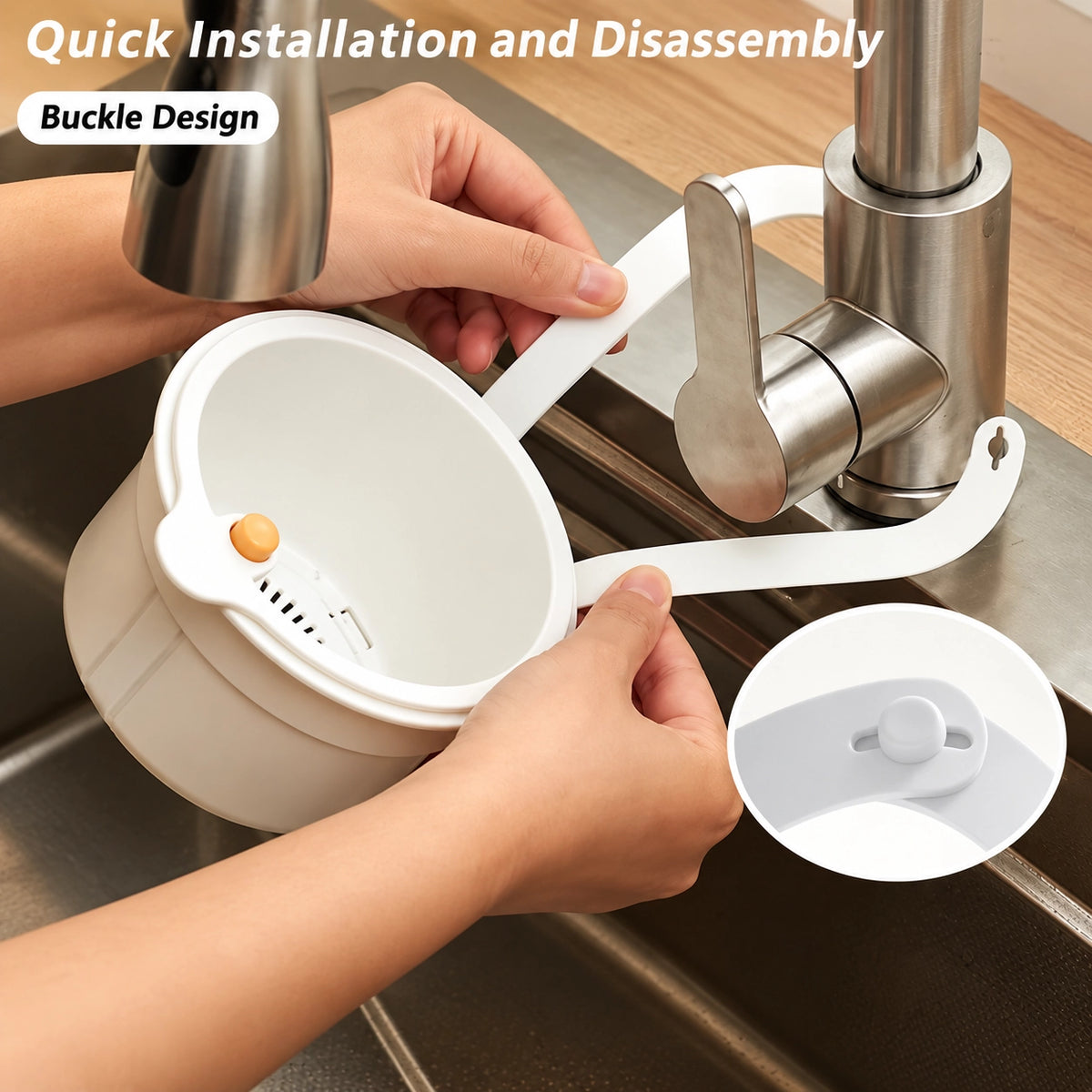 2-in-1 Faucet Hanging Sink Drain Basket
