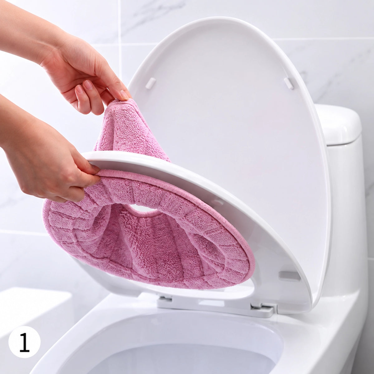 Ultra-Soft Warm Toilet Seat Cover Pad