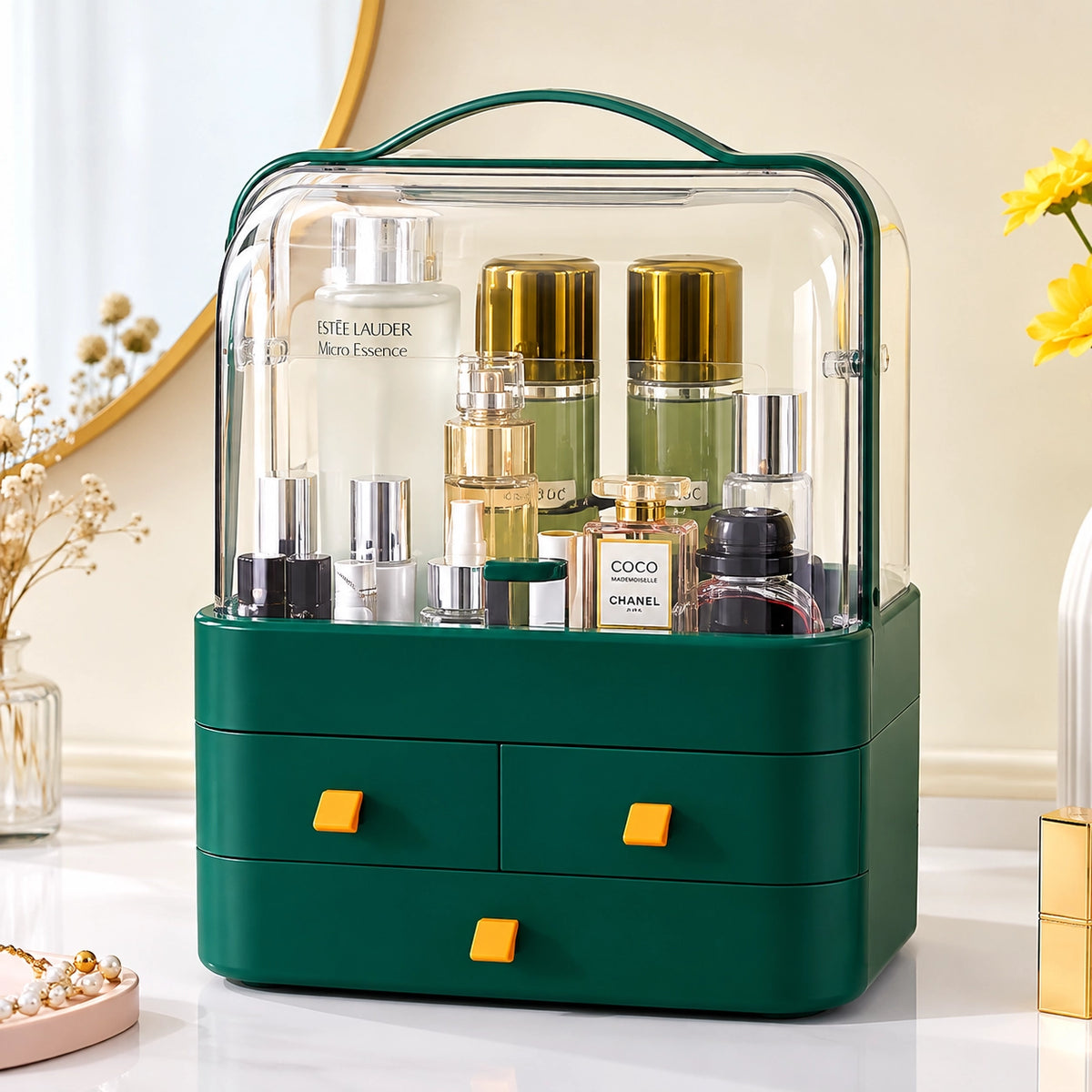 Acrylic Double-Sided Cosmetic Organizer Box