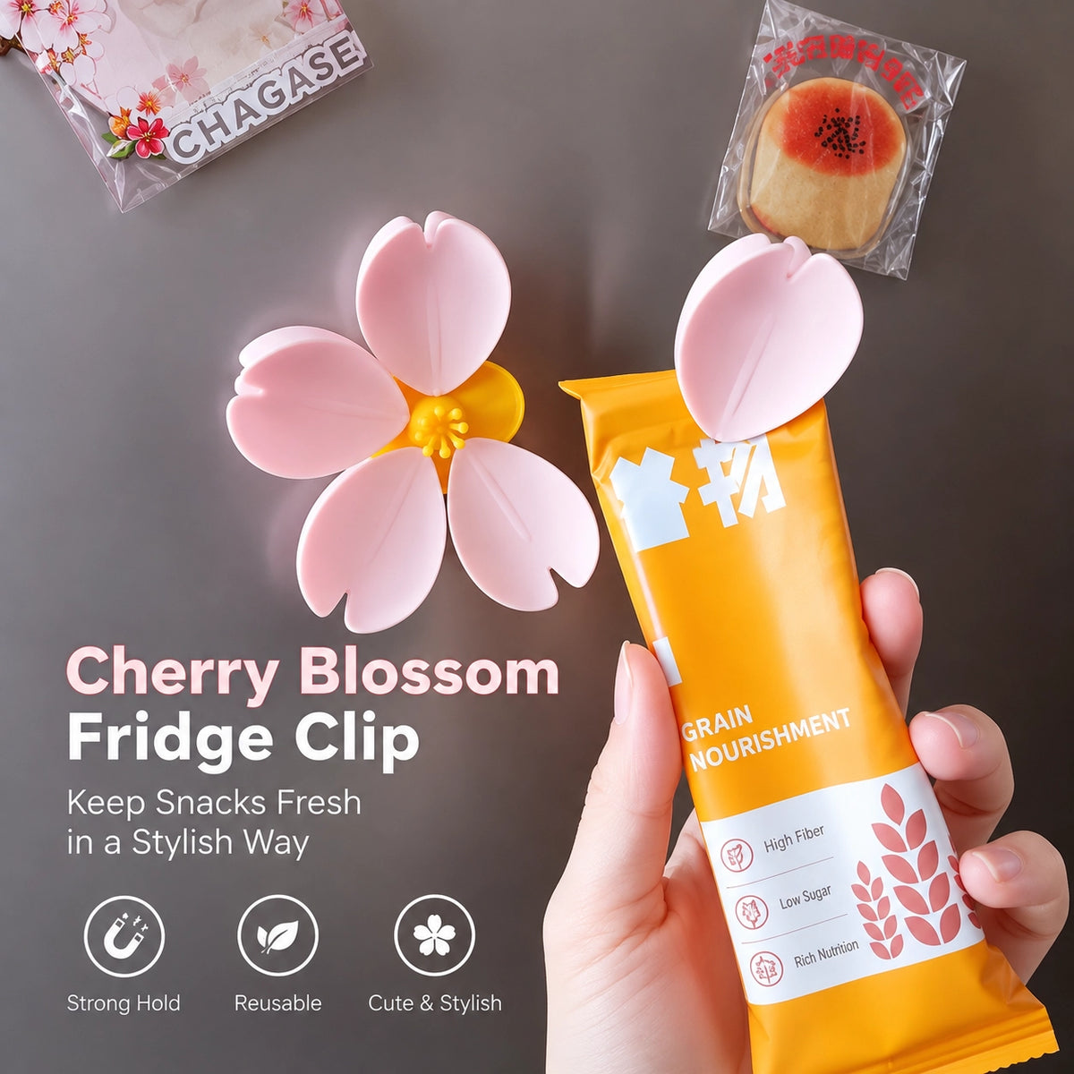 Aesthetic Flower Magnetic Sealing Clip – Sakura Design