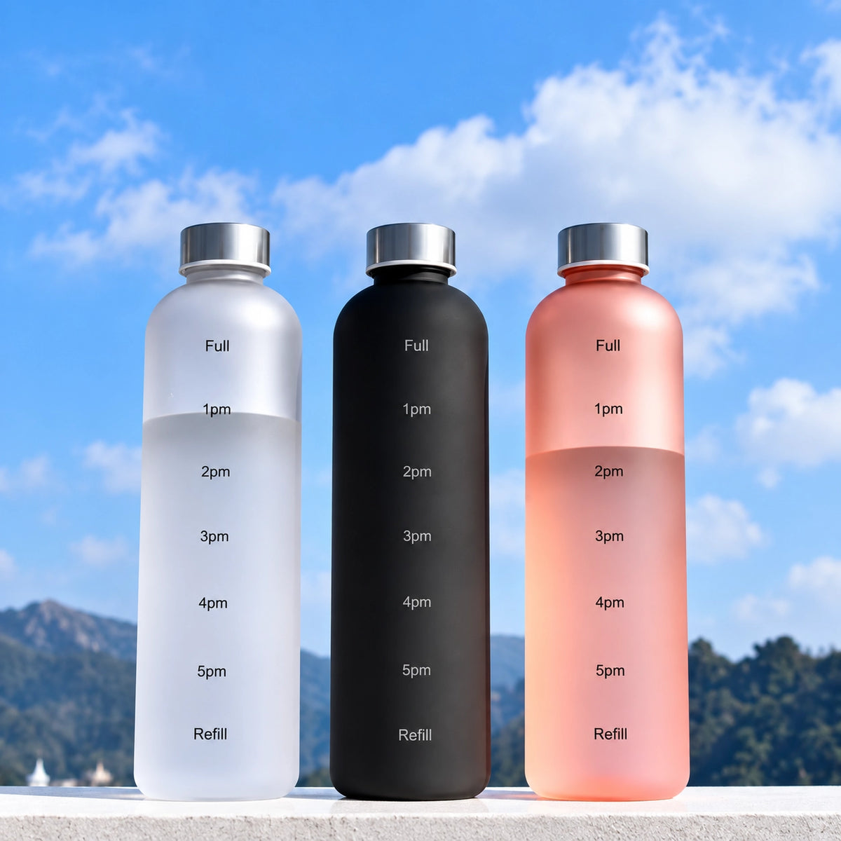 Motivational Time Marker 1L Water Bottle