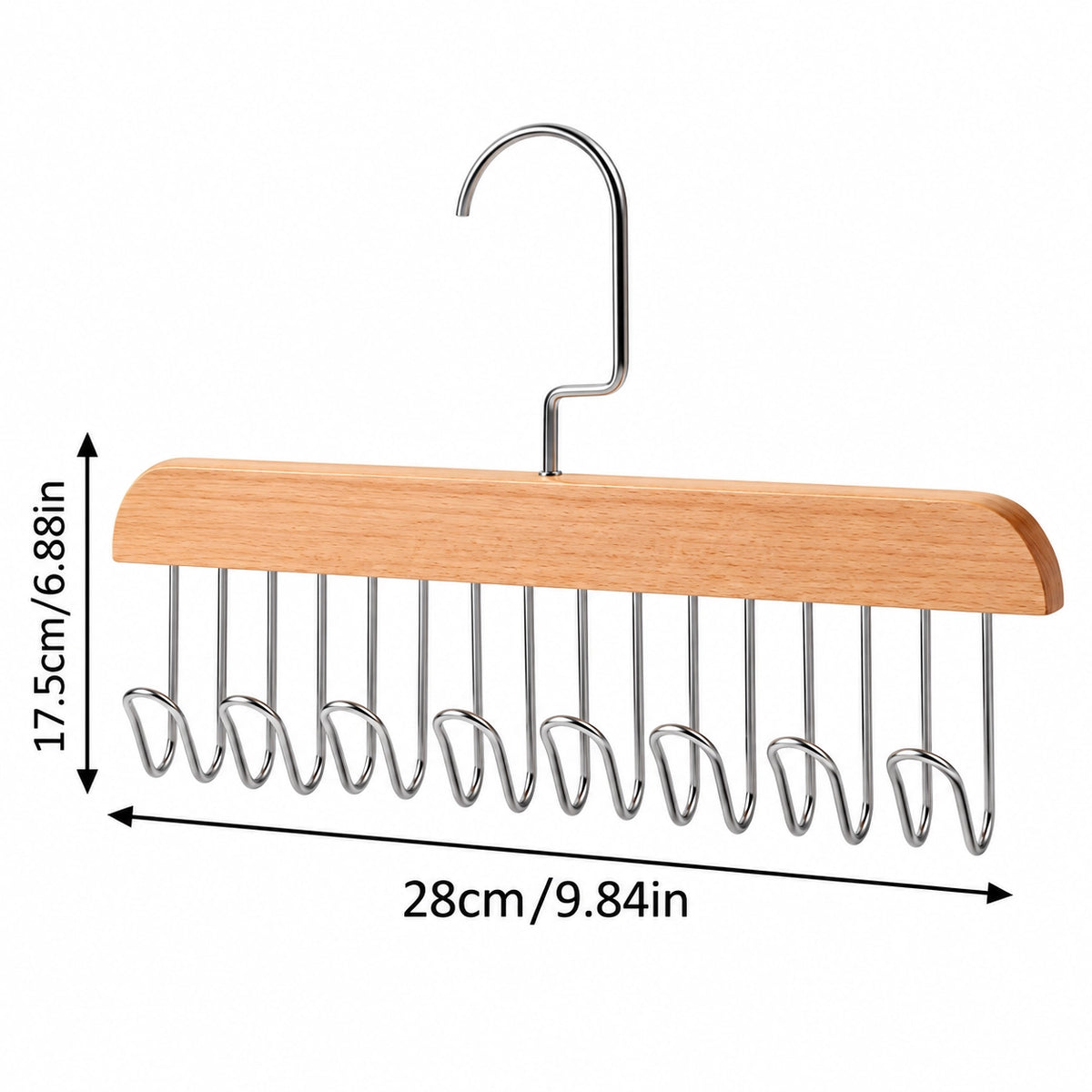 8-Hook Solid Wooden Hanger