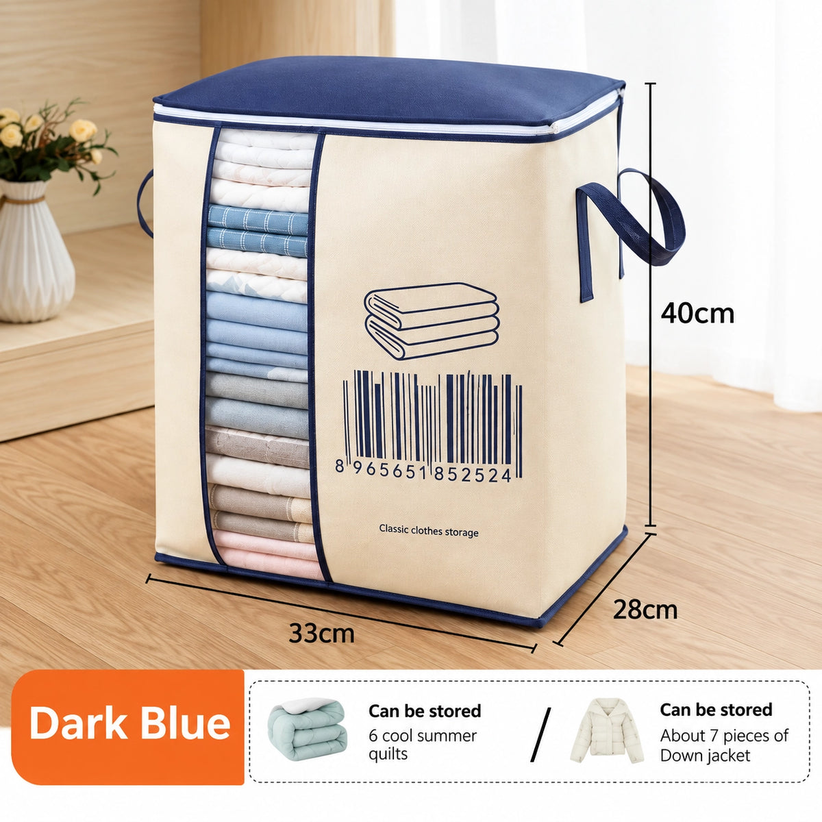 Heavy-Duty Barcode Clothes & Bedding Storage Bag