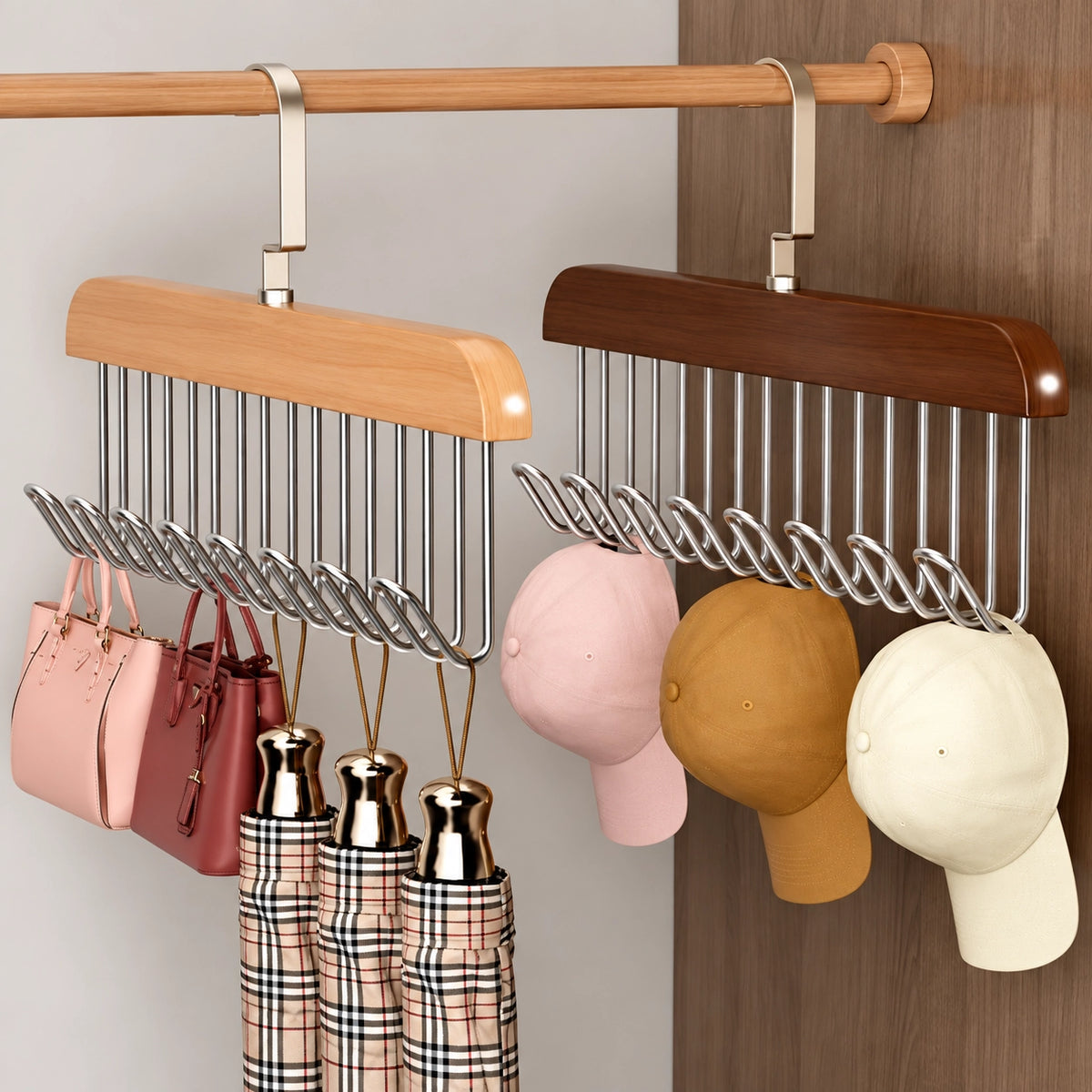 8-Hook Solid Wooden Hanger
