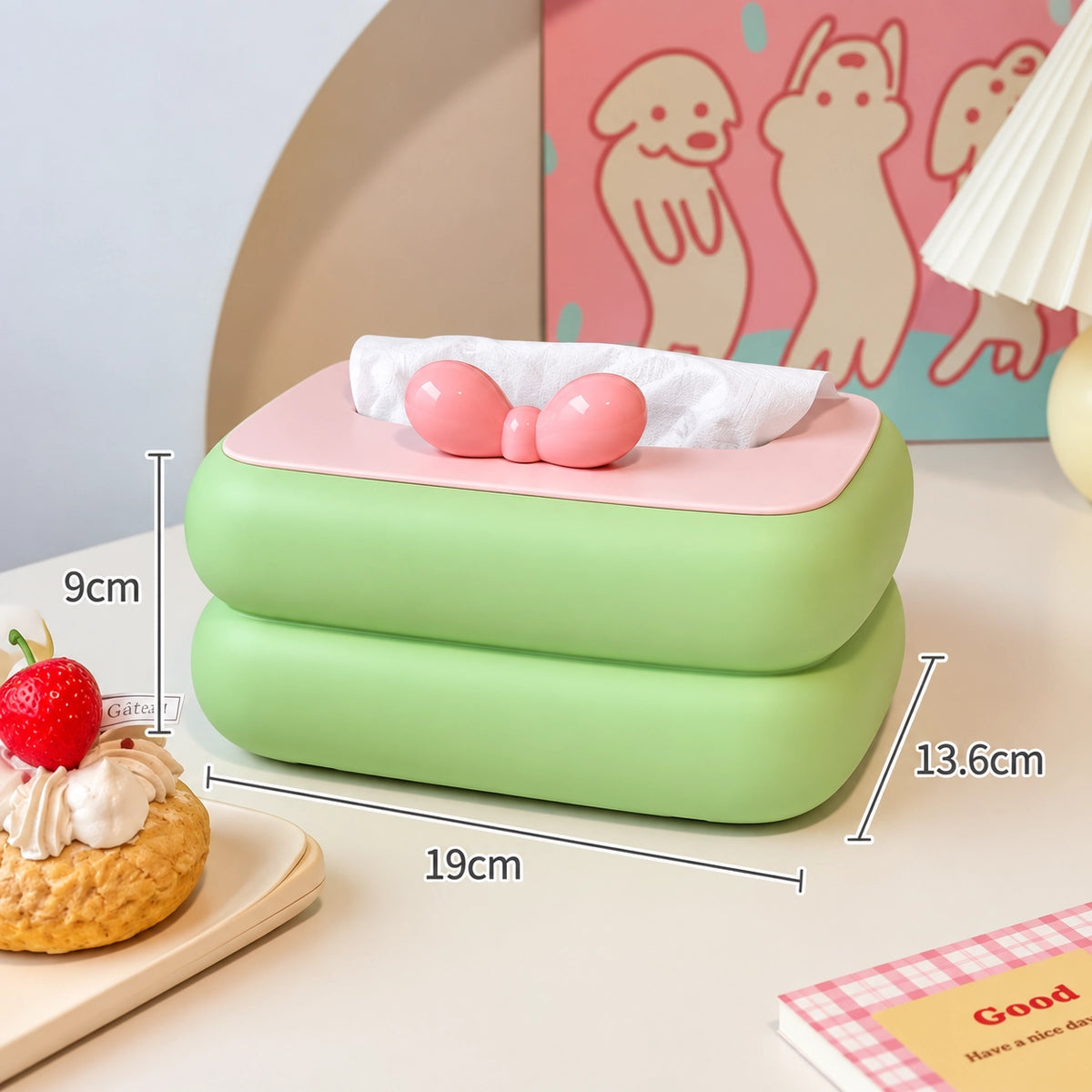 Cute Bow Tissue Box Holder