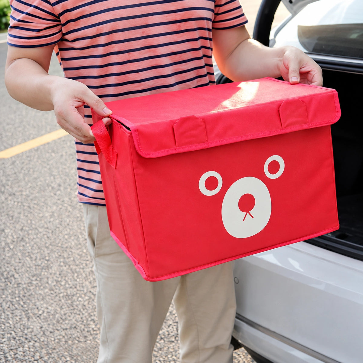 Cute Animal Face Heavy-Duty Foldable Storage Box