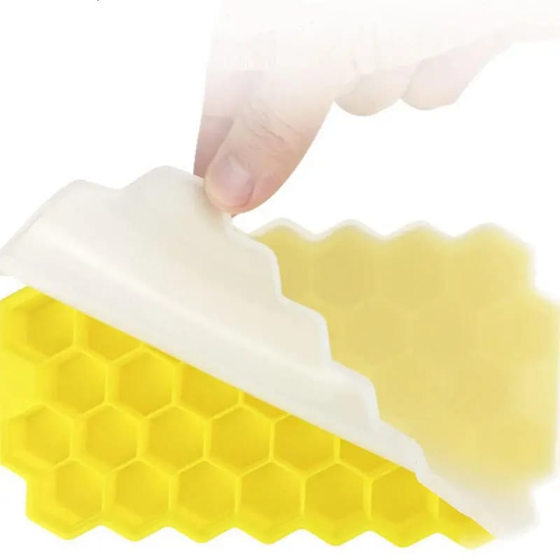 2pcs Silicone Honeycomb Reusable Ice Cube Tray