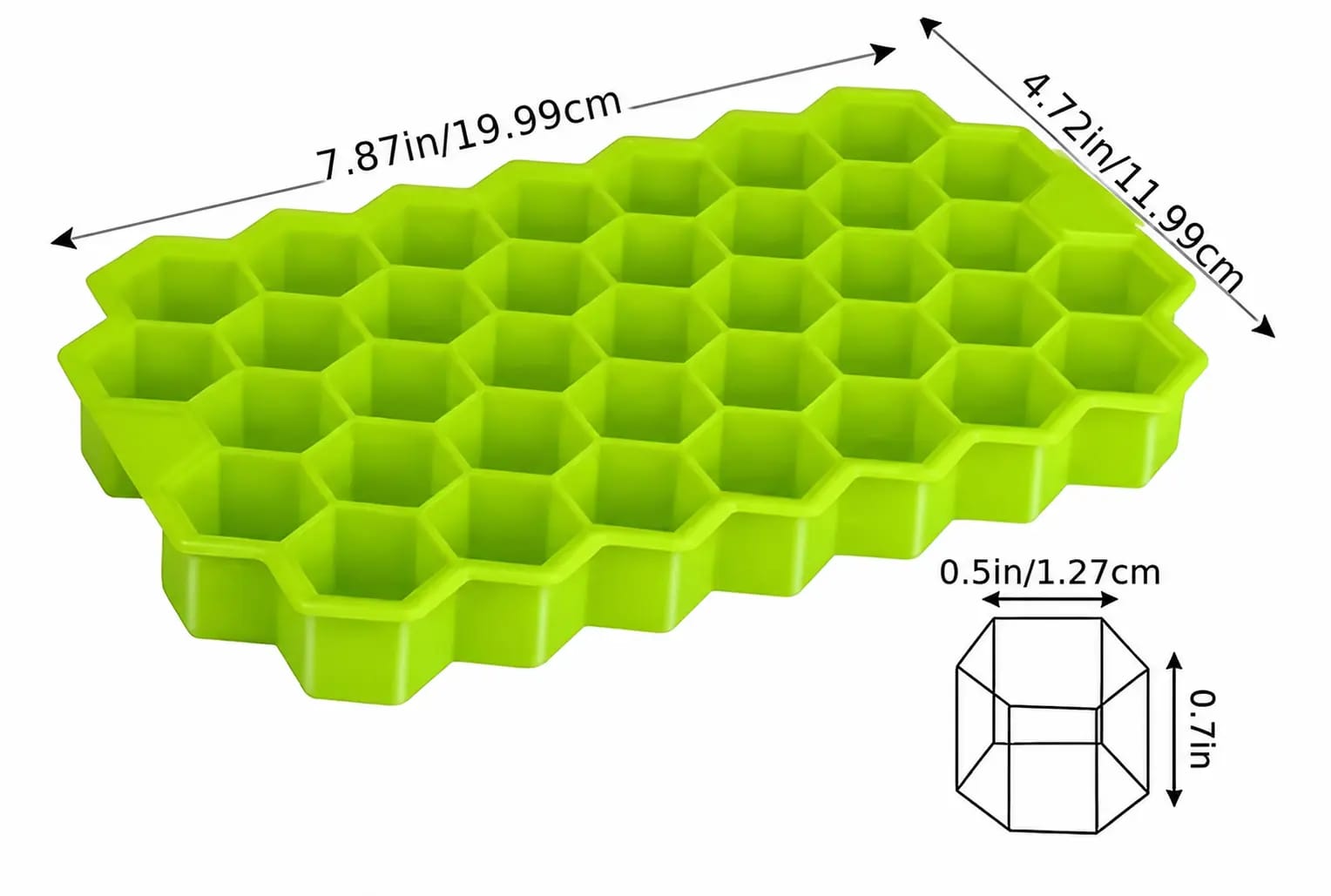 2pcs Silicone Honeycomb Reusable Ice Cube Tray