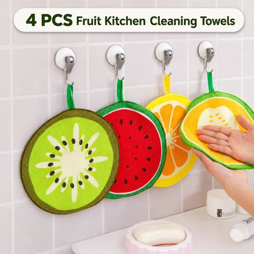 4 Pcs Fruit Kitchen Cleaning Towels