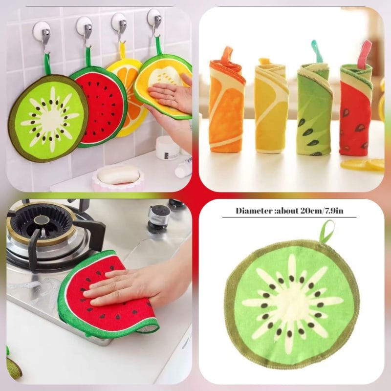 4 Pcs Fruit Kitchen Cleaning Towels