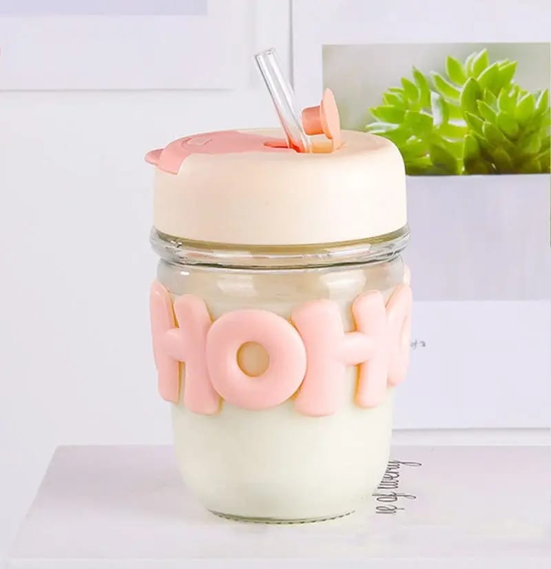 Glass Sipper 350 ml with Straw
