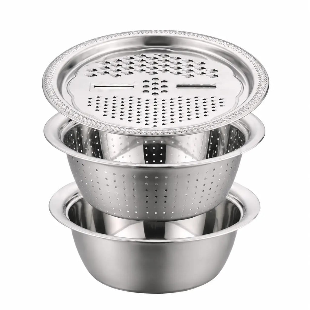 Multifunctional Stainless Steel Colander With Grater