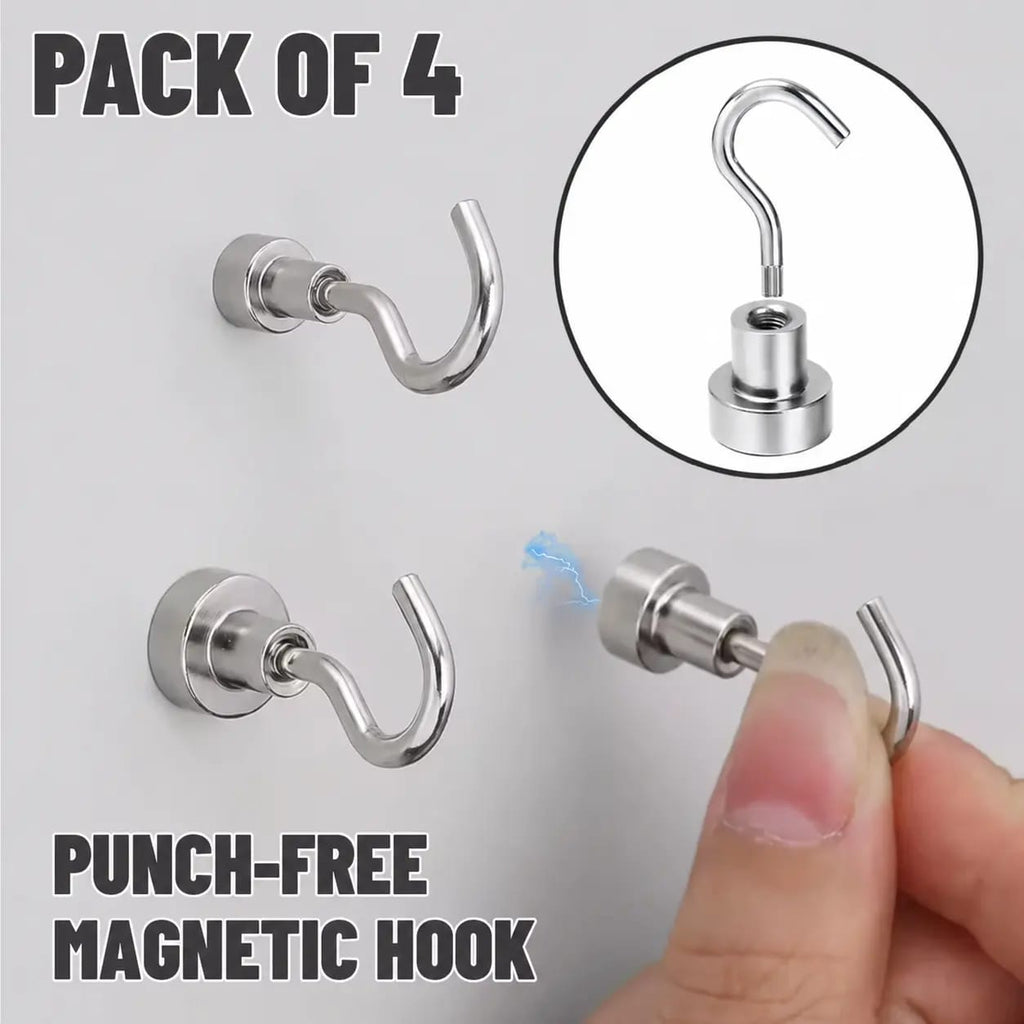 Punch‑Free Magnetic Hook