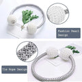 Magnetic Pearl Curtain Clip Tie Buckle Holder
