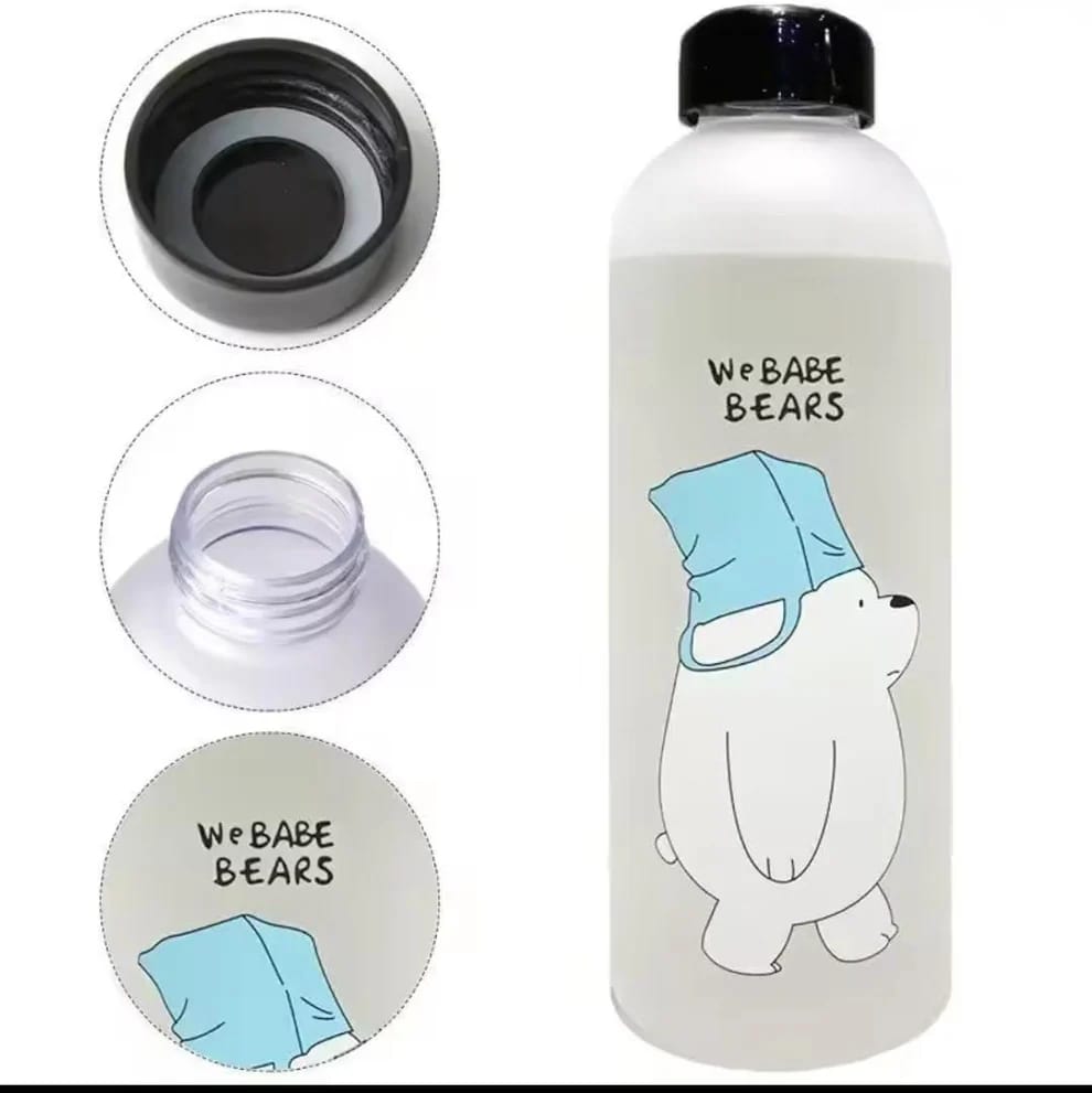 Bear Water Bottle 1000ml Double Cap