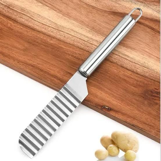 Stainless Steel Crinkle Wave Knife Potato Slicer & Vegetable Cutter