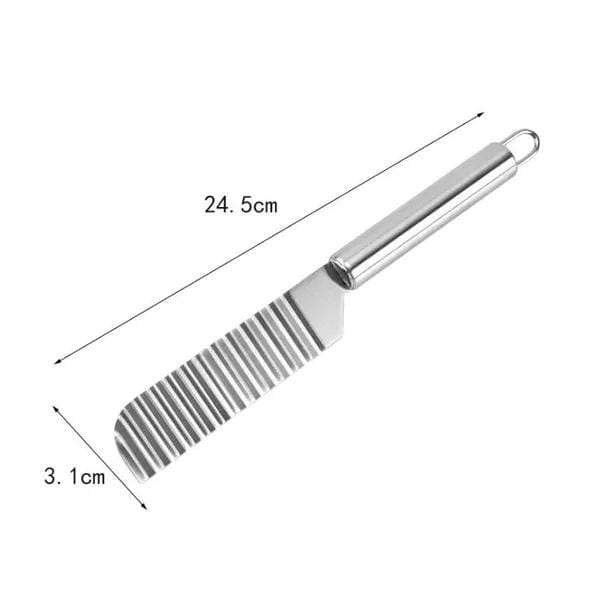 Stainless Steel Crinkle Wave Knife Potato Slicer & Vegetable Cutter
