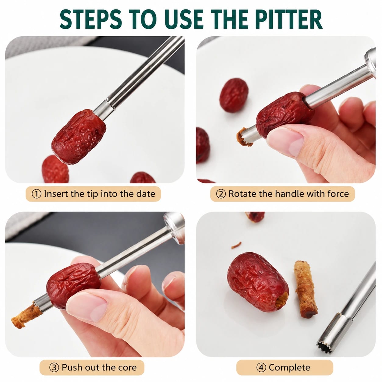 Stainless Steel Fruit Core & Seed Remover Corer Tool