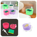 2-in-1 Manual Soap Dispenser with Sponge Holder & Cleaning Sponge
