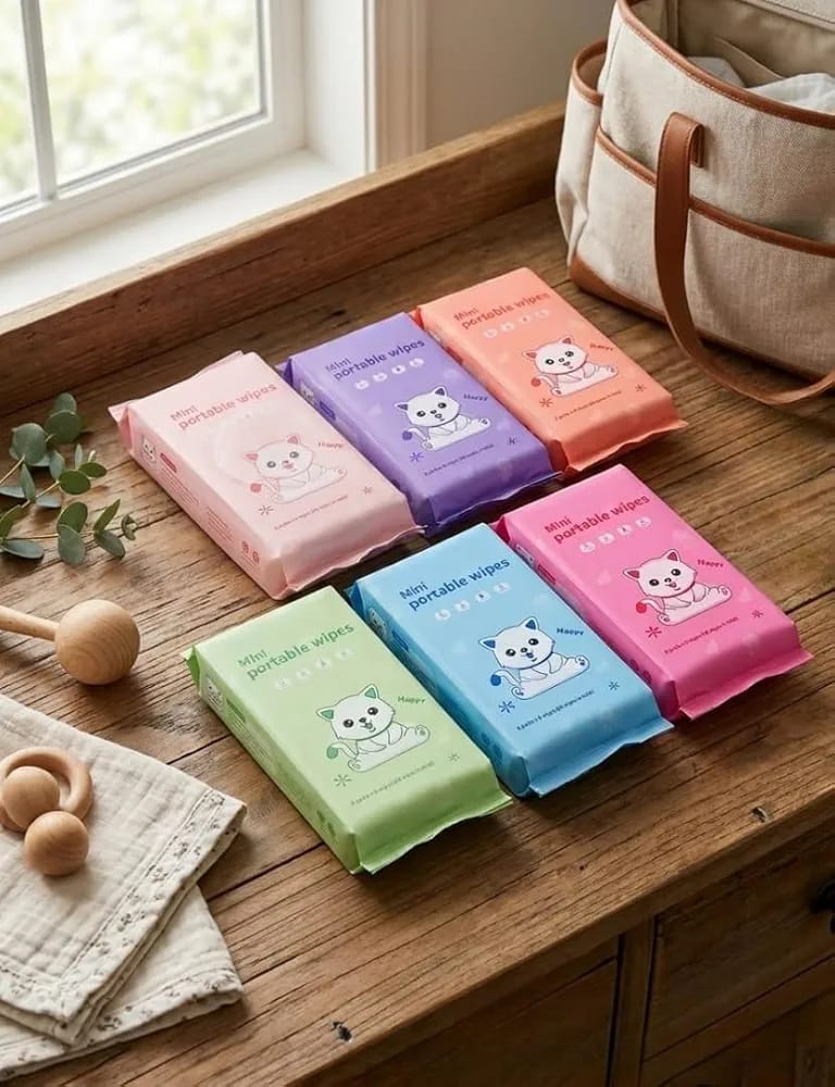64 Pcs Portable Mini Wet Wipes Pack