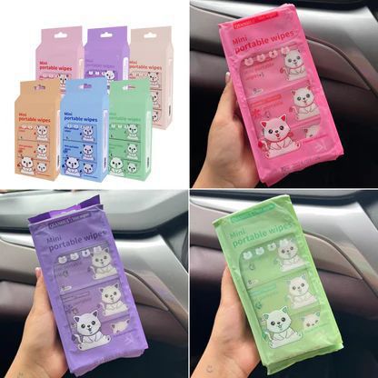 64 Pcs Portable Mini Wet Wipes Pack