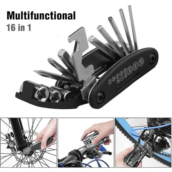 16-in-1 Multifunctional Pocket Bicycle Tool Kit