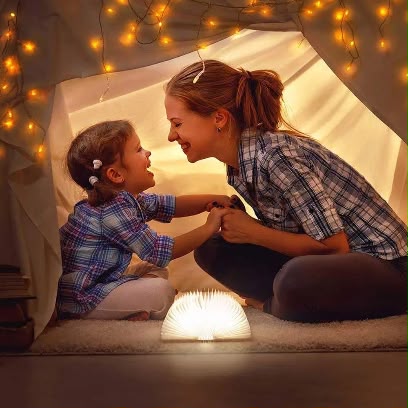 3D Folding LED Wooden Book Lamp – USB Rechargeable 360 Degree