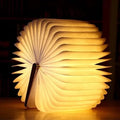 3D Folding LED Wooden Book Lamp – USB Rechargeable 360 Degree
