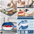Multi-Functional Vegetable Cutter with 360° Rotating Drain Basket
