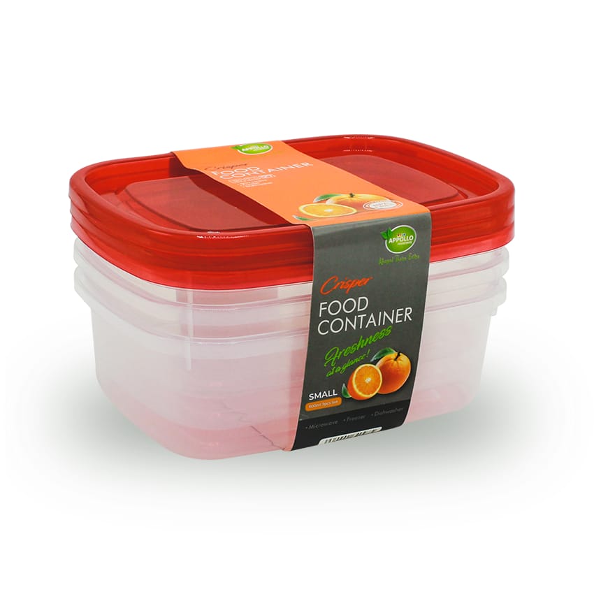 Pack of 3 Appollo Crisper Food Storage Containers