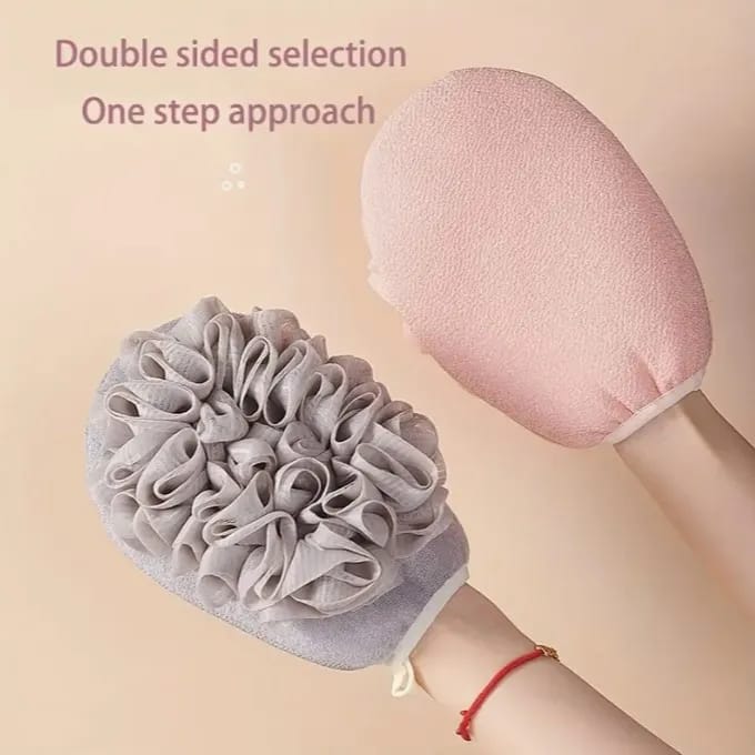 2-in-1 Exfoliating Loofah Shower Glove