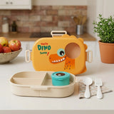 Little Surprise Box 3D Big Eye Dino Double-Decker Bento Lunch Box for Kids