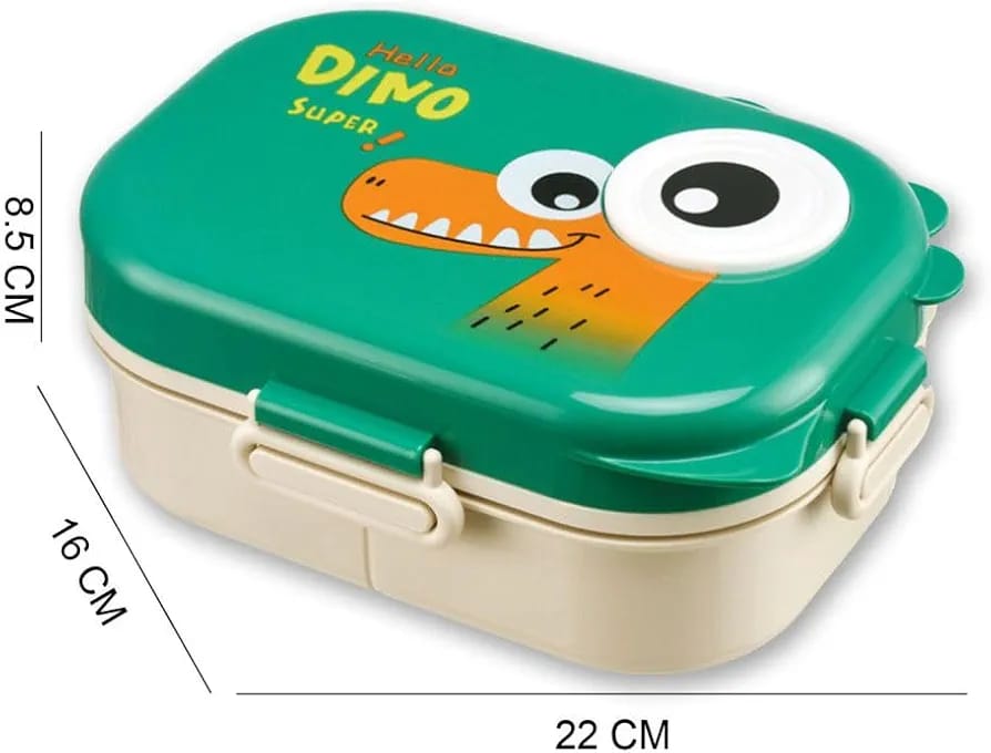 Little Surprise Box 3D Big Eye Dino Double-Decker Bento Lunch Box for Kids