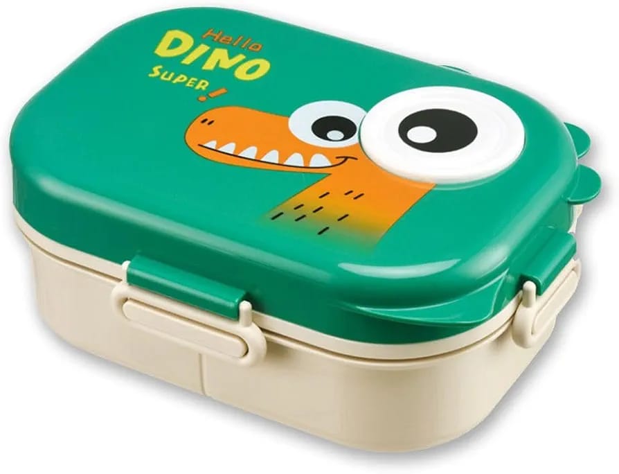 Little Surprise Box 3D Big Eye Dino Double-Decker Bento Lunch Box for Kids