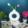 Nordic Round Donut Plastic Flower Vase