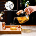 1000ml Heat-Resistant Borosilicate Glass Teapot