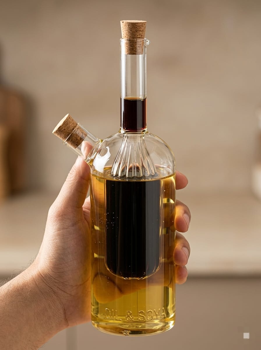 Product Title  Premium 2-in-1 Dual Glass Oil & Vinegar Dispenser Bottle