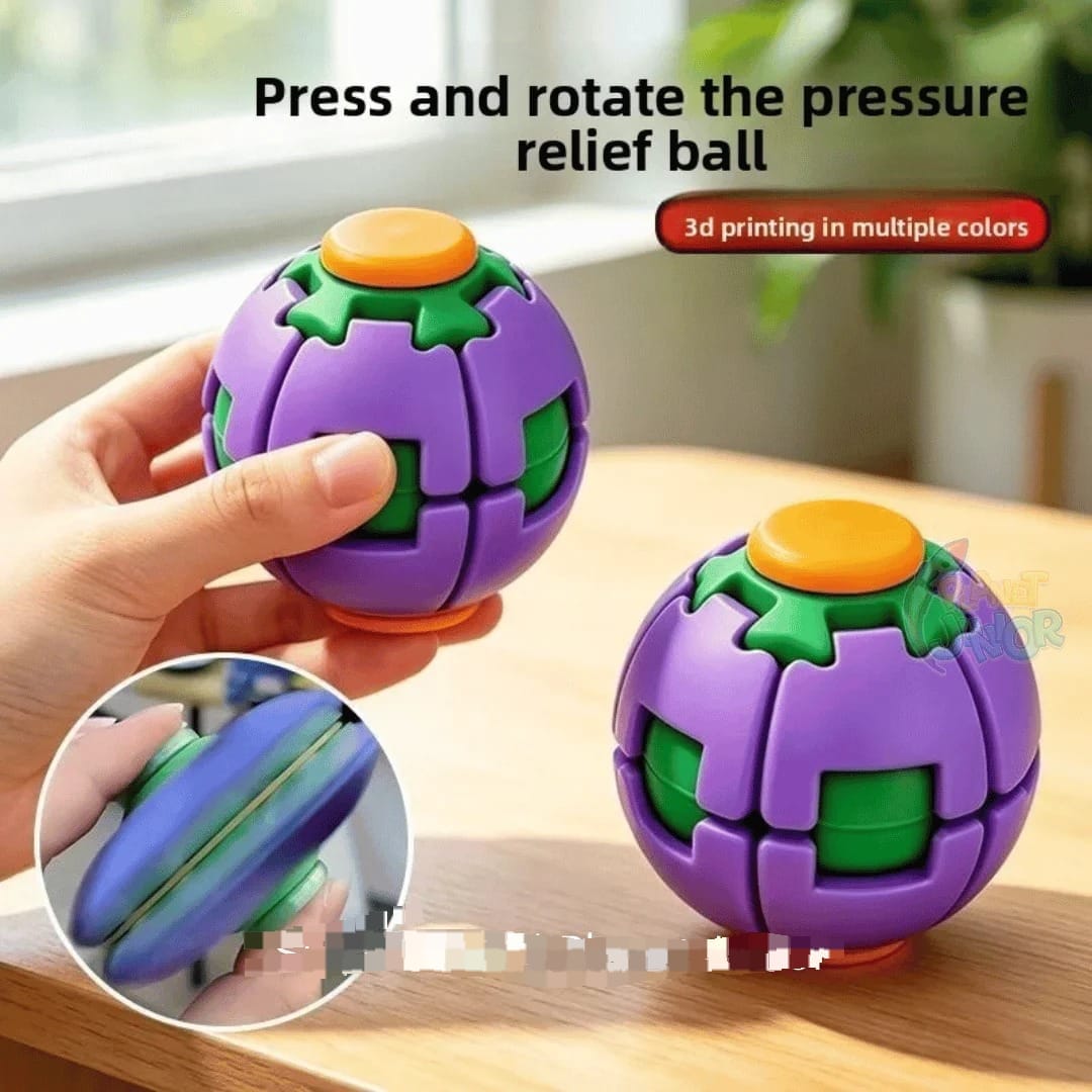 3D Press & Spin Transforming Fidget Ball