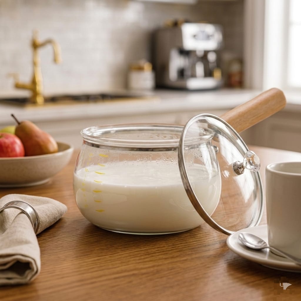 800 ml Luxury Borosilicate Glass Milk Pan
