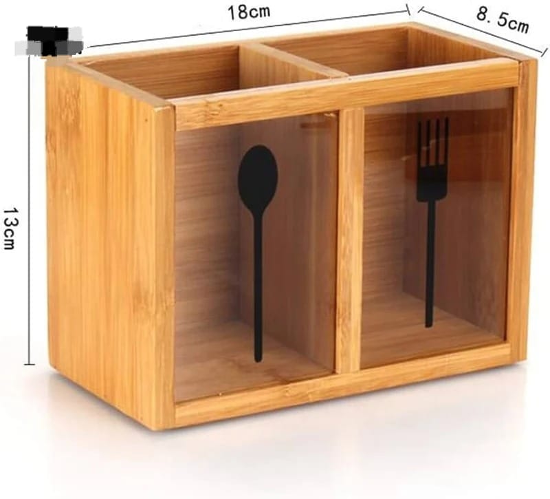 Multifunctional Bamboo Utensil Organizer