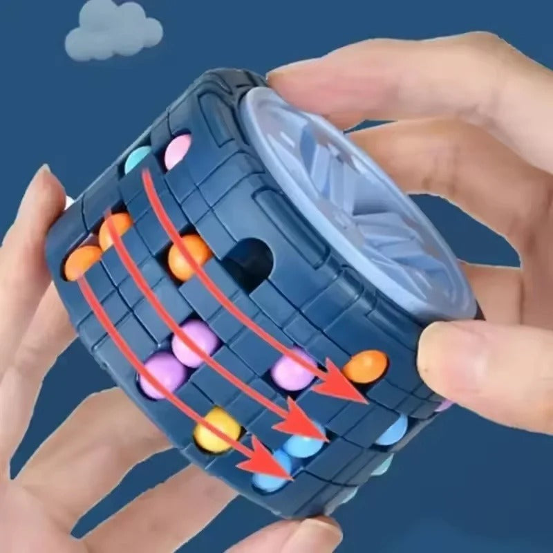 2-in-1 Magic Wheel Cylinder Cube Puzzle Toy