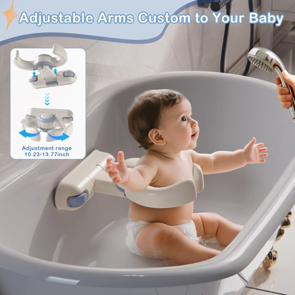 Wall-Mounted Foldable Baby Shower Stand with Suction Cups