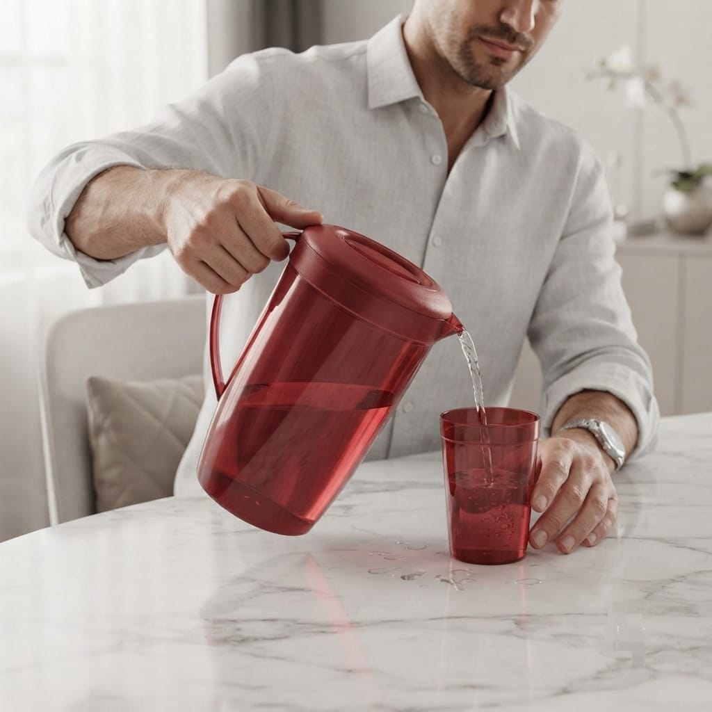 7-Piece Jubbe Pitcher Water Set – Elegant Lightweight Jug with 6 Matching Glasses