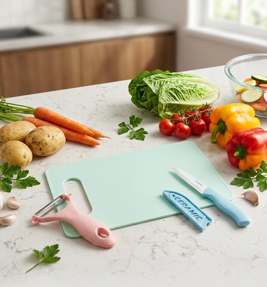 3-in-1 Non-Slip Kitchen Cutting Board Set