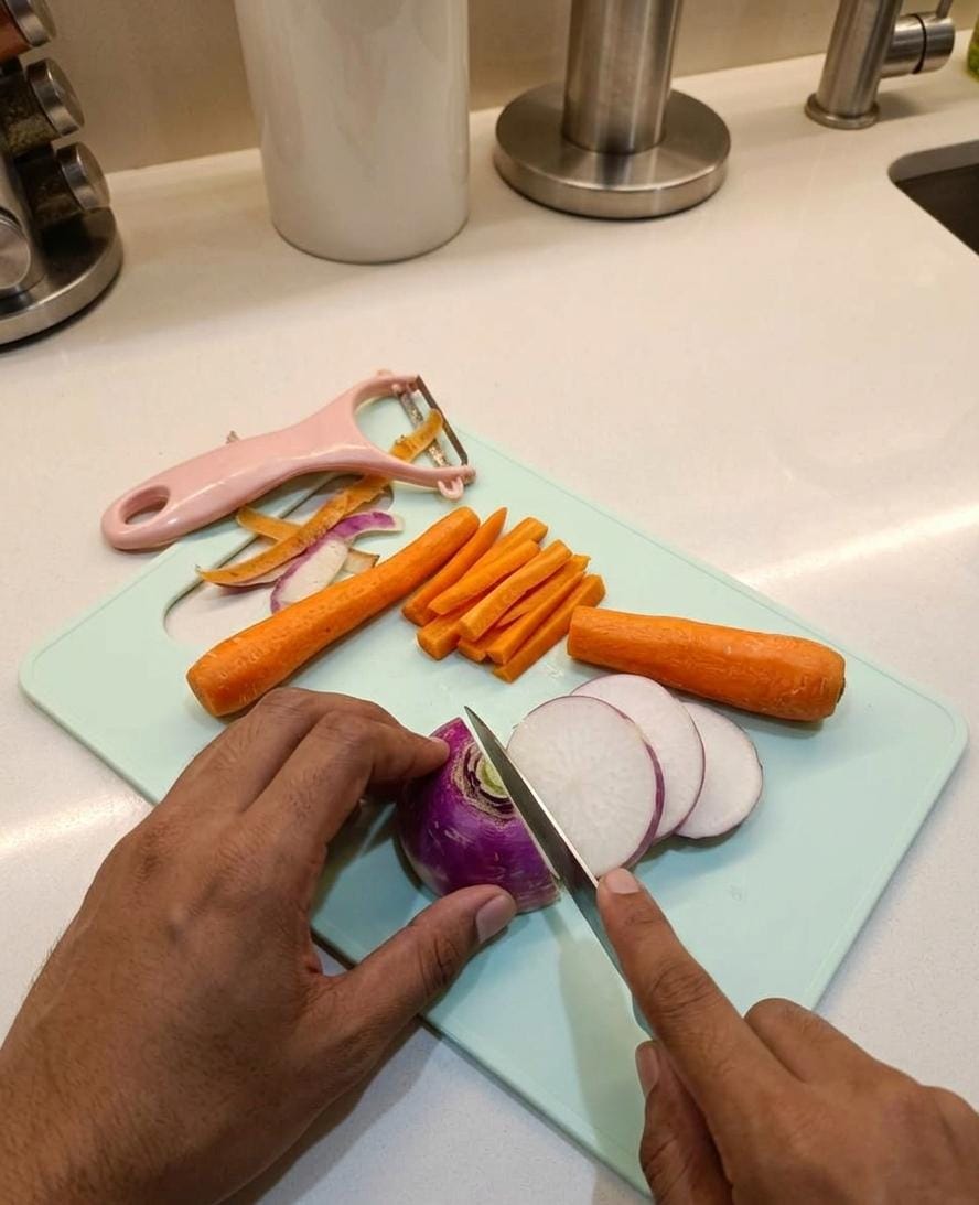3-in-1 Non-Slip Kitchen Cutting Board Set