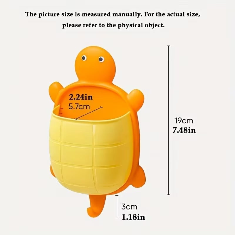 Cute Wall-Mounted Turtle Storage Holder with Bottom Hook