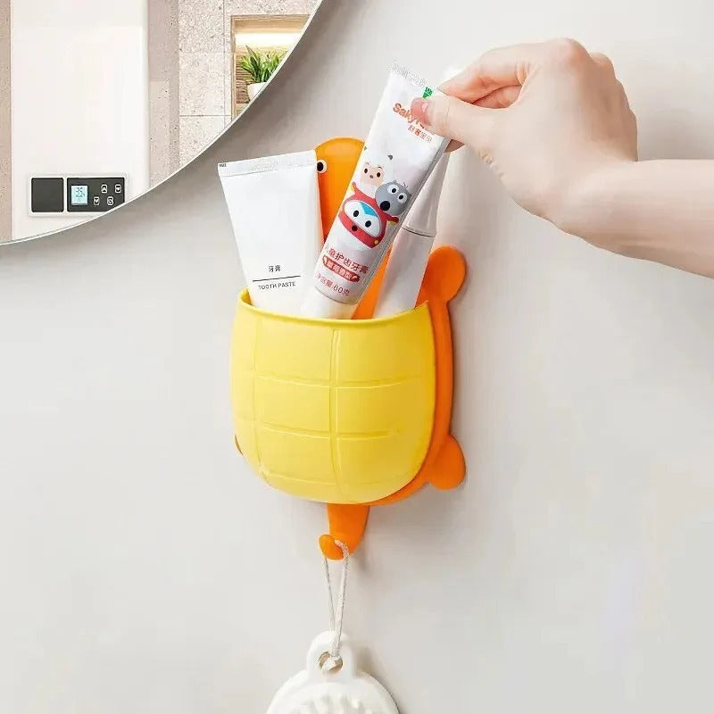 Cute Wall-Mounted Turtle Storage Holder with Bottom Hook