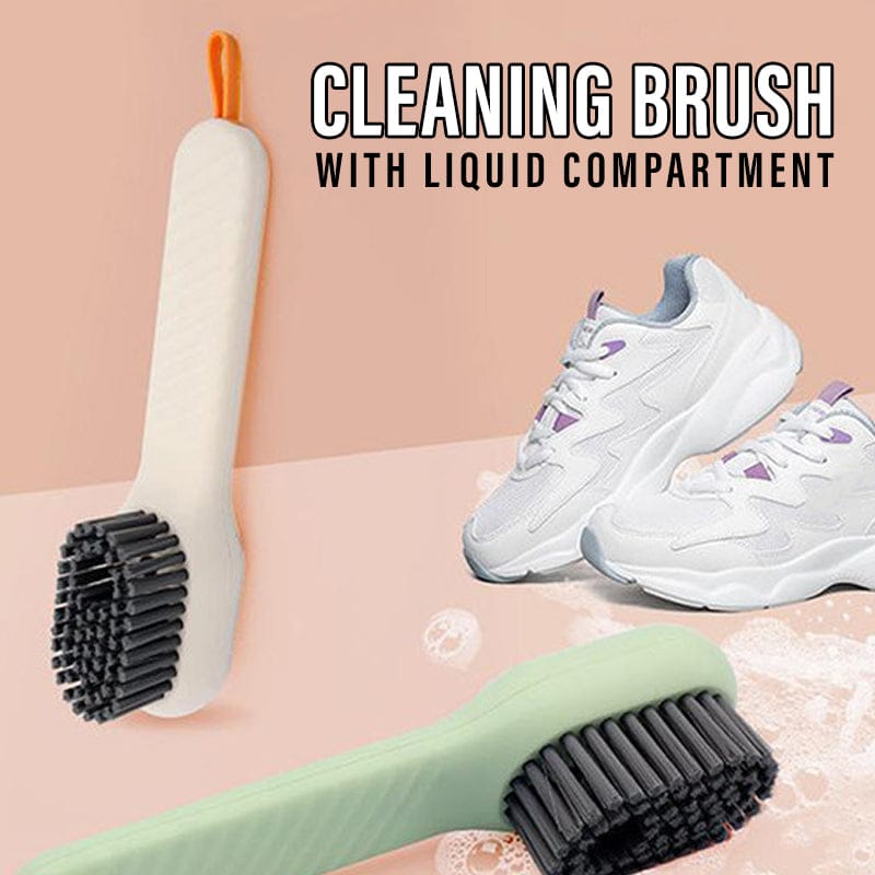2-in-1 Soft Bristle Cleaning Brush with Soap Reservoir