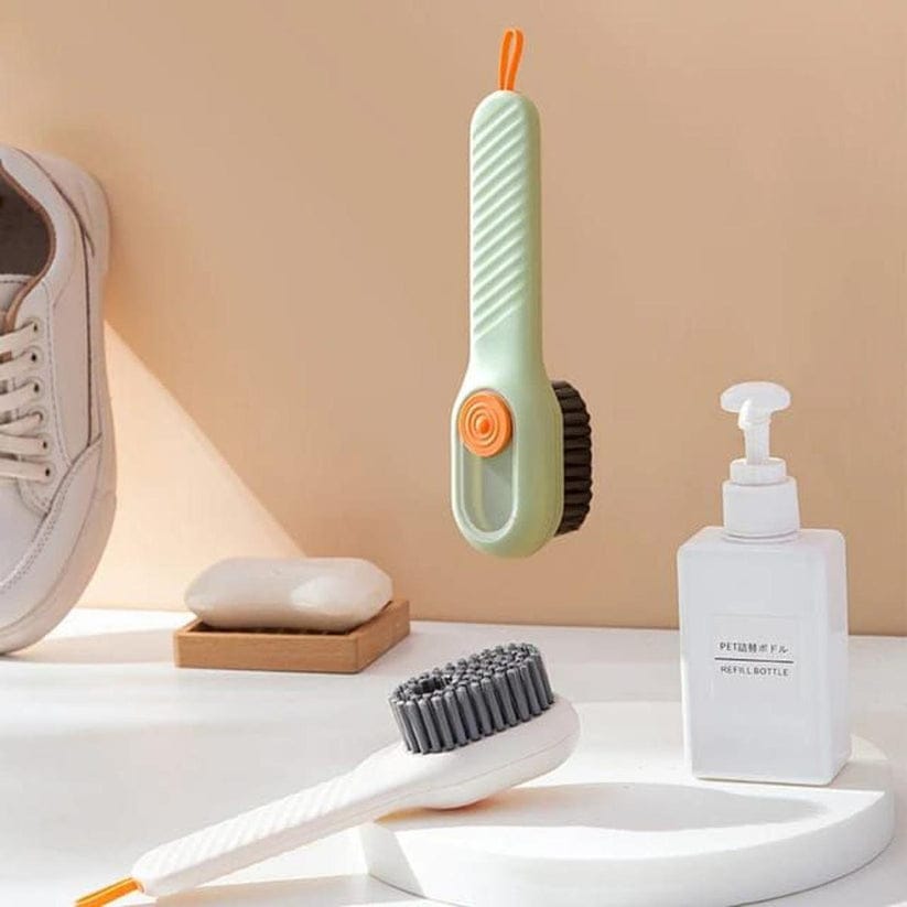 2-in-1 Soft Bristle Cleaning Brush with Soap Reservoir